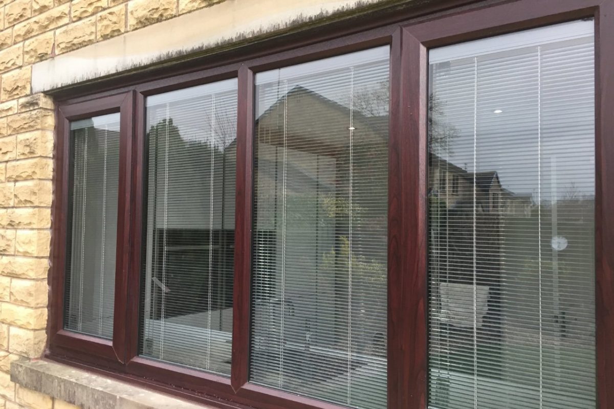 REHAU uPVC window with integral blinds